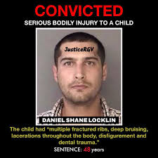 🚨 ONE OF THE MANY FACES OF EVIL Daniel Shane Locklin was convicted of  multiple counts of serious bodily injury to a child. He was sentenced to 48  years in prison. "Evidence