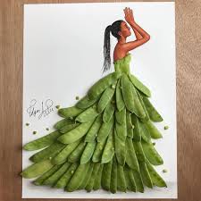 Edgar Artis On Instagram The Growth Illustration Made With Green Peas What I Feel Like Is That So Diy Art Painting Flower Dress Art Fashion Design Drawings