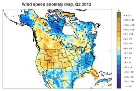 U S Winds Show Deviation From Long Term Average
