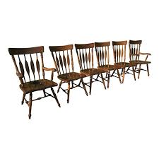 1960 Kling Arrow Back Plank Bottom Dining Chairs Set Of 6 Dining Chair Set Chair Set Dining Chairs