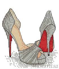 We love the red heart free crochet afghan patterns as well as all their festive makes. Point De Croix Chaussures Grises Semelles Rouges Cross Stitch Grey Shoes Red Soles Cross Stitch Projects Ideas Diy Cross Stitch Cross Stitch Art