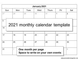 Calendars for 2021 in microsoft excel format (.xlsx file). Free 2021 Printable Calendar Template Sunday Start