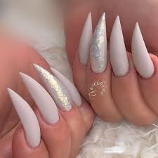 Short Long Stiletto Nails Glitter Stiletto Nail Art Ideas Classy Stiletto Nail Designs Matte Nail Art Designs Winte Pointed Nails Curved Nails Trendy Nails