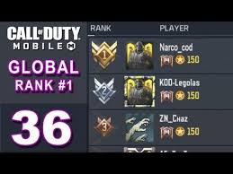 Global Rank 1 Call Of Duty Mobile Gameplay Part 36 Codm Cod Narco Call Of Duty New Video Games Gameplay