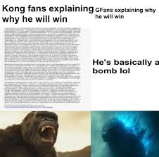 Easily add text to images or memes. Godzilla Vs Kong More Like Bomb Vs Monke Memes