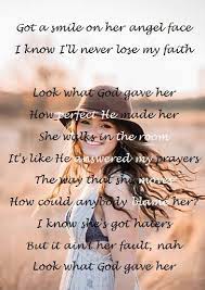 Thomas Rhett Look What God Gave Her Country Song Lyrics Country Music Lyrics Thomas Rhett Lyrics