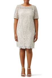Kay Unger Silver Sequined Lace Cocktail Dress Cocktail Dress Lace Dresses Lace