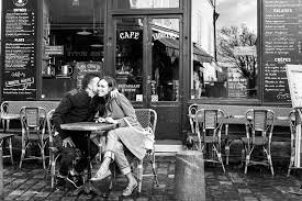 Paris Cafe Black White Photo Couple Trip Advisor Cafe Photoshoot Paris Couple