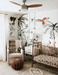 Jungle theme nursery decor, personalized name wall decal, girls room wall decals, safari wall decals worried about the decals not sticking? 25 Bright Tropical And Jungle Nurseries Shelterness
