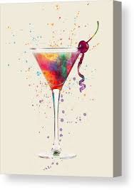 Cocktail Drinks Glass Watercolor Canvas Print Canvas Art By Michael Tompsett In 2021 Wine Glass Art Beach Glass Art Tiffany Glass Art