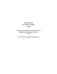 Enter your mobile number or email address below and we'll send you a link to download the free kindle app. Pdf Marquis De Sade The 120 Days Of Sodom 1785 Arzu Erol Polat Academia Edu