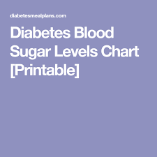 Diabetes Blood Sugar Levels Chart Printable Health