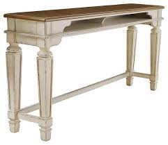 Realyn Two Tone Long Counter Table Counter Height Dining Room Tables Counter Height Dining Table Dining Room Table