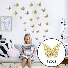 Repurpose an old duvet or curtains for the cover and you've got yourself a designer inspired bed headboard on a budget. 12pcs Set 3d Wall Stickers Hollow Butterfly For Kids Rooms Home Wall Room Decor Diy Cardboard Butterfly Stickers Gold Pink White Buy Online At Best Prices In Pakistan Daraz Pk