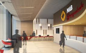 Banking Hall Of Mab Bank In Myanmar