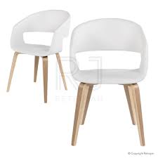 Set Of 2 Karston Scandinavian Style Dining Chairs White Oak Chair Dining Chairs Contemporary Dining Chairs