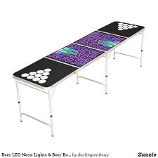 Beer Led Neon Lights Beer Bottles Golden Purple Beer Pong Table Zazzle Com Beer Pong Tables Red Beer Beer Pong