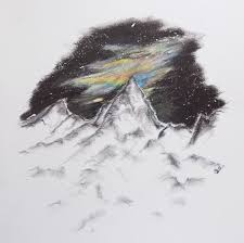 Art Northern Lights Mountain Drawing Urban Art Street Art Etsy Mountain Drawing Art Urban Art