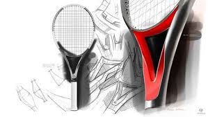Artengo Tennis Racket Tr990 On Behance Industrial Design Sketch Design Sketch Rackets