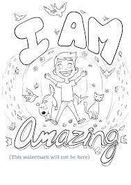 I Am Amazing Colouring Page Printable Preschool Worksheets Me Preschool Theme Positive Affirmations For Kids