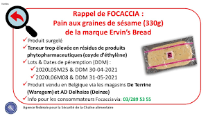La législation européenne (règlement (ce) n°396/2005) fixe une limite maximale en résidu (lmr. Rappeldeproduit Pain Aux Agence Alimentaire Afsca Facebook