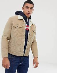 Levi S Veste Camionneur En Velours Cotele Et Imitation Peau De Mouton Beige Asos