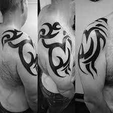 From now on, you may wish to flaunt the shoulder not for the bulging biceps but for the tribal art. 80 Tribal Shoulder Tattoos For Men Masculine Design Ideas