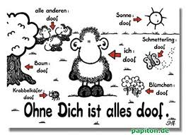 Sheepworld Postkarte Ohne Dich Ist Alles Doof Nr 74 Amazonde