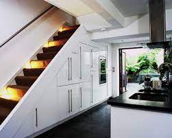 55 Amazing Space Saving Kitchens Under The Stairs Kitchen Under Stairs Stairs In Kitchen Space Saving Kitchen