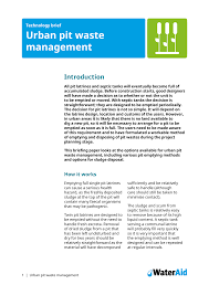 Manufacturing experienced with underground storage tanks/hazardous materials: Https Www Wateraid Org Uk Publications Urban Pit Waste Management Technical Brief