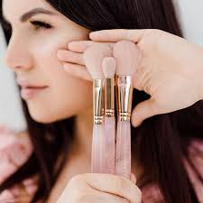 Komplekts CRYSTALLOVE Rose Quartz Makeup Brushes Set