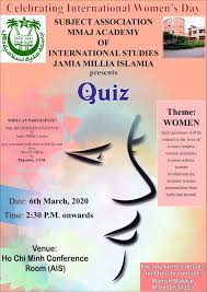 One in 1910, the first international women's conference was held in. Jamia Millia Islamia Central University Twitterren Internationalwomensday2020 Subject Association Of Mmaj Academy Of International Studies Jmiu Official Organised Quiz On The Theme Women Questions Related To Successful Women Leaders In