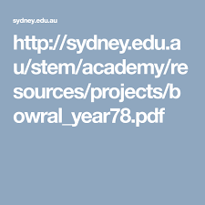 Http Sydney Edu Au Stem Academy Resources Projects Bowral Year78 Pdf Stem Academy Stem Teacher Academy