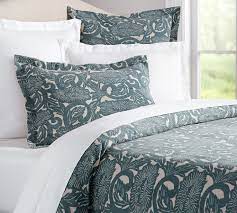 Jucfhy duvet cover king paisley damask medallion print king duvet cover set with soft breathable 600 thread count cotton reversible 1 duvet cover and 2 pillow shams(king,everett) Shibori Floral Patterned Duvet Cover Shams Pottery Barn