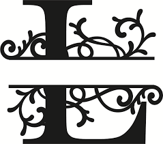 Download Flourished Split Monogram L Letter Eps Free Vector Download 3axis Co Free Monogram Fonts Monogram Letters Silhouette Fonts
