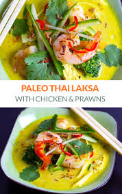Our recipe doesn't shy away from strong. Chicken Prawn Laksa Paleo Gluten Free Irena Macri