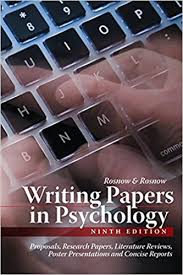 Decide on your topic, do your research, and create an essay outline. Amazon Com Writing Papers In Psychology 9781111726133 Rosnow Ralph L Rosnow Mimi Books