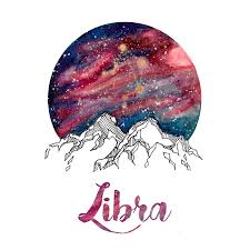 Libra Zodiac Watercolor Print Libra Art Zodiac Art Astrology Libra