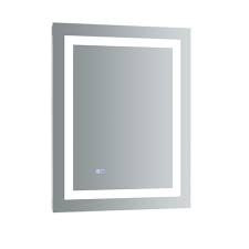 This mirror measures 48 in. Fresca Santo 24 In W X 30 In H Frameless Rectangular Led Light Bathroom Vanity Mirror Fmr022430 The Home Depot