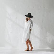 Buy white shirts for men and women online. Linen Shirt Dress White