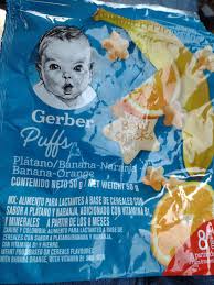 Does anyone give their 6 month old cheerios or those little puff things from gerber? Gerber Puffs 50g