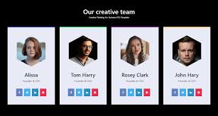 We did not find results for: Bootstrap 4 Meet Our Creative Team Section Example