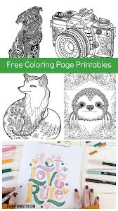 Here you'll easily find all top characters from a cartoon, computer games, or tv series. 7 Free Printable Coloring Pages For Adults Children Cheerful Designs Plus Many More Everythingetsy Com