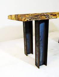 With our latest inverted arch, you have the ability to add a trestle to Buy Hand Made Industrial Modern Stee I Beam Pedestal Coffee Table Legs Made To Order From Timber Forge Woodworks Custommade Com