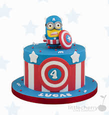 Captain America Minion Captain America Cake Boy Birthday Cake 4th Birthday Cakes