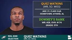 Fantasy football start your season today! Philadelphia Eagles Pick Wr Quez Watkins From Southern Miss In 6th Round Of 2020 Nfl Draft Youtube
