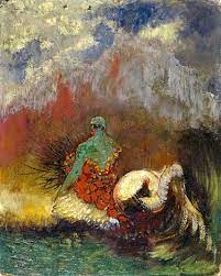 Because of his ill health, perhaps due to epilepsy, redon was entrusted to his uncle's care and grew up in peyrelebade in the medoc region of france on the. Odilon Redon Die Sirene The Siren Odilon Redon Redon Art