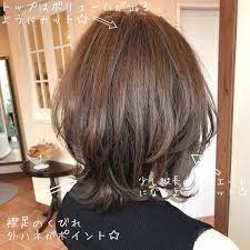 おばた もとし 大人ハイライト 透明感カラー on instagram 解説 これが話題の ネオウルフ トップはふんわり 襟足のくびれ 外ハネ 全体的にやや縦長のシルエットになるのが可愛い ウルフカット 脱aラインのお客様が増 ヘア