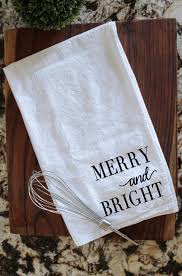 Merry And Bright Tea Towel Christmas Tea Towel Christmas Etsy In 2020 Christmas Kitchen Towels Holidays Tea Christmas Tea