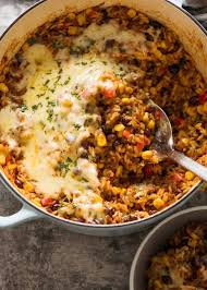 Mexican Ground Beef Casserole With Rice Beef Mince Recipe Mexican Ground Beef Casserole Minced Beef Recipes Ground Beef Casserole